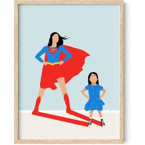 imageHAUS AND HUES Superwoman Art Print  12quotx16quot  Framed Beige
