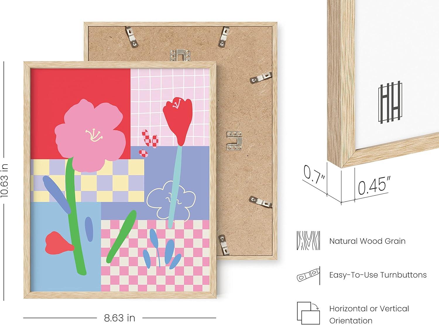 imageHAUS AND HUES Preppy Pictures for Wall  Set of 6 Colorful Wall Art Preppy Collage Prints Pink Bedroom Decor Bright Pink Aesthetic Cute Girls Posters College Wall Art Black Frame 11x14Danish Pastel