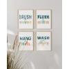 imageHAUS AND HUES Animal Inspirational Art Print Set of 48quotx10quot Kids Bathroom Set of 4 11x14 Unframed