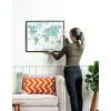 imageHAUS AND HUES Animal World Map Art Print  16quotx20quot  Framed Black