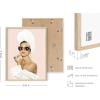 imageHAUS AND HUES Audrey Hepburn Wall Art Vogue Wall Decor  Audrey Hepburn Poster Hollywood Wall Art  Famous Woman Art Prints Individual Black Frame 16x20Audrey