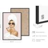 imageHAUS AND HUES Audrey Hepburn Wall Art Vogue Wall Decor  Audrey Hepburn Poster Hollywood Wall Art  Famous Woman Art Prints Individual Black Frame 16x20Audrey