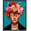 imageHAUS AND HUES Audrey Hepburn Wall Art Vogue Wall Decor  Audrey Hepburn Poster Hollywood Wall Art  Famous Woman Art Prints Individual Black Frame 16x20Frida