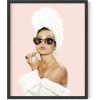 imageHAUS AND HUES Audrey Hepburn Wall Art Vogue Wall Decor  Audrey Hepburn Poster Hollywood Wall Art  Famous Woman Art Prints Individual Black Frame 16x20Audrey