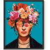 imageHAUS AND HUES Audrey Hepburn Wall Art Vogue Wall Decor  Audrey Hepburn Poster Hollywood Wall Art  Famous Woman Art Prints Individual Black Frame 16x20Frida