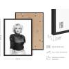 imageHAUS AND HUES Audrey Hepburn Wall Art Vogue Wall Decor  Audrey Hepburn Poster Hollywood Wall Art  Famous Woman Art Prints Individual Black Frame 16x20Marilyn
