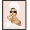 imageHAUS AND HUES Audrey Hepburn Wall Art Vogue Wall Decor  Audrey Hepburn Poster Hollywood Wall Art  Famous Woman Art Prints Individual Black Frame 16x20Audrey