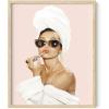 imageHAUS AND HUES Audrey Hepburn Wall Art Vogue Wall Decor  Audrey Hepburn Poster Hollywood Wall Art  Famous Woman Art Prints Individual Black Frame 16x20Audrey