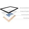 imageHAUS AND HUES Black and White Wall Art  Set of 4 Geometric Wall Art Abstract Minimalist Wall Art Geometric Wall Shapes Modern Art Black Art Black Frame 11x14Abstract Blue