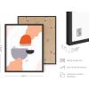 imageHAUS AND HUES Black and White Wall Art  Set of 4 Geometric Wall Art Abstract Minimalist Wall Art Geometric Wall Shapes Modern Art Black Art Wall Decor Beige Frame 16x20Abstract Horizon