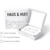 imageHAUS AND HUES Black and White Wall Art  Set of 4 Geometric Wall Art Abstract Minimalist Wall Art Geometric Wall Shapes Modern Art Black Art Wall Decor Beige Frame 16x20Black  White Set of 4