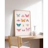 imageHAUS AND HUES Butterfly Picture Wall Decor  Aesthetic Poster for Room Yellow Wall Art Butterfly Print for Bedroom 16x20 UnframedButterfly Collage