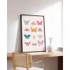 imageHAUS AND HUES Butterfly Picture Wall Decor  Aesthetic Poster for Room Yellow Wall Art Butterfly Print for Bedroom 16x20 UnframedButterfly Collage