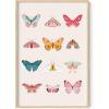 imageHAUS AND HUES Butterfly Picture Wall Decor  Aesthetic Poster for Room Yellow Wall Art Butterfly Print for Bedroom 16x20 UnframedButterfly Collage