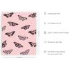 imageHAUS AND HUES Butterfly Picture Wall Decor  Aesthetic Poster for Room Yellow Wall Art Butterfly Print for Bedroom 16x20 UnframedPink Butterfly Collage