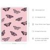 imageHAUS AND HUES Butterfly Picture Wall Decor  Aesthetic Poster for Room Yellow Wall Art Butterfly Print for Bedroom 16x20 UnframedPink Butterfly Collage