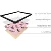 imageHAUS AND HUES Butterfly Picture Wall Decor  Aesthetic Poster for Room Yellow Wall Art Butterfly Print for Bedroom 16x20 UnframedPink Butterfly Collage