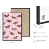 imageHAUS AND HUES Butterfly Picture Wall Decor  Aesthetic Poster for Room Yellow Wall Art Butterfly Print for Bedroom 16x20 UnframedPink Butterfly Collage
