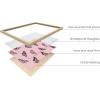 imageHAUS AND HUES Butterfly Picture Wall Decor  Aesthetic Poster for Room Yellow Wall Art Butterfly Print for Bedroom 16x20 UnframedPink Butterfly Collage