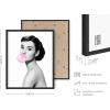 imageHAUS AND HUES Celebrity Pop Art Wall Decor  Set of 4 Fashion Wall Art  Audrey Hepburn Marilyn Monroe Grace Kelly Elizabeth Taylor Posters 8x10 Beige FramedBlack Framed