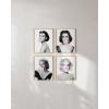 imageHAUS AND HUES Celebrity Pop Art Wall Decor  Set of 4 Fashion Wall Art  Audrey Hepburn Marilyn Monroe Grace Kelly Elizabeth Taylor Posters 8x10 Beige FramedBeige Framed