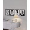 imageHAUS AND HUES Celebrity Pop Art Wall Decor  Set of 4 Fashion Wall Art  Audrey Hepburn Marilyn Monroe Grace Kelly Elizabeth Taylor Posters 8x10 Beige FramedBlack Framed