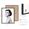 imageHAUS AND HUES Celebrity Pop Art Wall Decor  Set of 4 Fashion Wall Art  Audrey Hepburn Marilyn Monroe Grace Kelly Elizabeth Taylor Posters 8x10 Beige FramedBlack Framed
