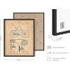 imageHAUS AND HUES Dandelion Wall Art  Vintage Botanical Print for Living Room Unframed 16x20Bicycle Patent