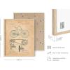 imageHAUS AND HUES Dandelion Wall Art  Vintage Botanical Print for Living Room Unframed 16x20Bicycle Patent