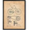 imageHAUS AND HUES Dandelion Wall Art  Vintage Botanical Print for Living Room Unframed 16x20Bicycle Patent