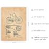 imageHAUS AND HUES Dandelion Wall Art  Vintage Botanical Print for Living Room Unframed 16x20Bicycle Patent
