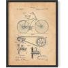 imageHAUS AND HUES Dandelion Wall Art  Vintage Botanical Print for Living Room Unframed 16x20Bicycle Patent