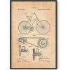 imageHAUS AND HUES Dandelion Wall Art  Vintage Botanical Print for Living Room Unframed 16x20Bicycle Patent