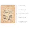 imageHAUS AND HUES Dandelion Wall Art  Vintage Botanical Print for Living Room Unframed 16x20Bicycle Patent