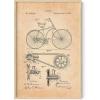 imageHAUS AND HUES Dandelion Wall Art  Vintage Botanical Print for Living Room Unframed 16x20Bicycle Patent