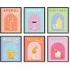 imageHAUS AND HUES Danish Pastel Gallery Wall Set of 611x14 Framed BlackParty