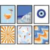 imageHAUS AND HUES Danish Pastel Gallery Wall Set of 611x14 Framed BlackSummer Gallery