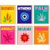 imageHAUS AND HUES Danish Pastel Gallery Wall Set of 611x14 Framed BlackTravel