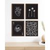 imageHAUS AND HUES Edgy Black and White Art Prints Set of 4  Black and White Halloween Wall Art for Teen Girls Gothic Bedroom Decor Aesthetic Gothic Posters for Girls Bedroom 8x10 Black FramedBlack Edgy