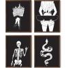 imageHAUS AND HUES Edgy Black and White Art Prints Set of 4  Black and White Halloween Wall Art for Teen Girls Gothic Bedroom Decor Aesthetic Gothic Posters for Girls Bedroom 8x10 Black FramedBW Edgy for Girls
