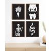 imageHAUS AND HUES Edgy Black and White Art Prints Set of 4  Black and White Halloween Wall Art for Teen Girls Gothic Bedroom Decor Aesthetic Gothic Posters for Girls Bedroom 8x10 Black FramedBW Edgy for Girls