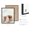 imageHAUS AND HUES Farmhouse Art  Set of 6 Cow Wall Art Prints Framed Barn Animal Pictures Rustic Farmhouse Wall Decor Country Living Room ampamp Kitchen Artwork Vintage Cow Prints Beige Frame 8x10Warmtoned Farmhouse