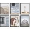 imageHAUS AND HUES Farmhouse Art  Set of 6 Cow Wall Art Prints Framed Barn Animal Pictures Rustic Farmhouse Wall Decor Country Living Room ampamp Kitchen Artwork Vintage Cow Prints Beige Frame 8x10Cooltoned Farmhouse