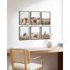 imageHAUS AND HUES Farmhouse Art  Set of 6 Cow Wall Art Prints Framed Barn Animal Pictures Rustic Farmhouse Wall Decor Country Living Room ampamp Kitchen Artwork Vintage Cow Prints Beige Frame 8x10Warmtoned Farmhouse