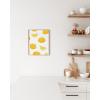 imageHAUS AND HUES Fruit Art Fruit Picture Wall Art  Kitchen Wall Decor Peach Art Peach Bathroom Decor Prints Wall Art for Kitchen Beige Frame 12x16Lemon