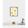 imageHAUS AND HUES Fruit Art Fruit Picture Wall Art  Kitchen Wall Decor Peach Art Peach Bathroom Decor Prints Wall Art for Kitchen Beige Frame 12x16Lemon