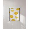 imageHAUS AND HUES Fruit Art Fruit Picture Wall Art  Kitchen Wall Decor Peach Art Peach Bathroom Decor Prints Wall Art for Kitchen Beige Frame 12x16Lemon