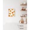 imageHAUS AND HUES Fruit Art Fruit Picture Wall Art  Kitchen Wall Decor Peach Art Peach Bathroom Decor Prints Wall Art for Kitchen Beige Frame 12x16Orange