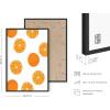 imageHAUS AND HUES Fruit Art Fruit Picture Wall Art  Kitchen Wall Decor Peach Art Peach Bathroom Decor Prints Wall Art for Kitchen Beige Frame 12x16Orange