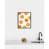 imageHAUS AND HUES Fruit Art Fruit Picture Wall Art  Kitchen Wall Decor Peach Art Peach Bathroom Decor Prints Wall Art for Kitchen Beige Frame 12x16Orange